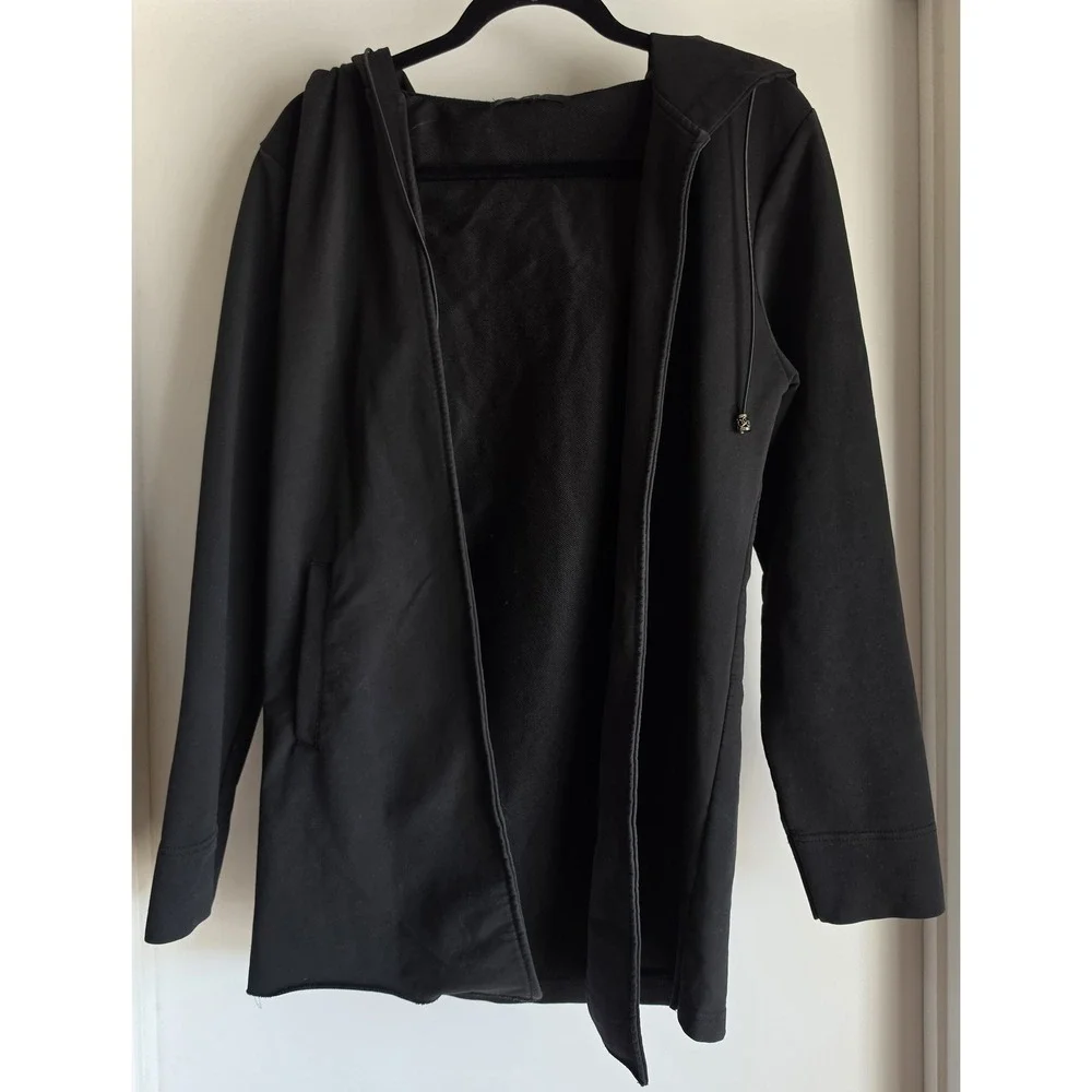 Banna Harbour Open Hoodie Men L Black Pullover Sweatshirt Casual Athleisure